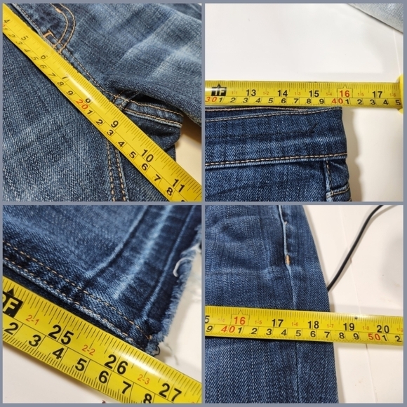 Current/Elliot The Straight Cropped Medium Wash Jeans Size 28 Light distressing - Picture 12 of 15
